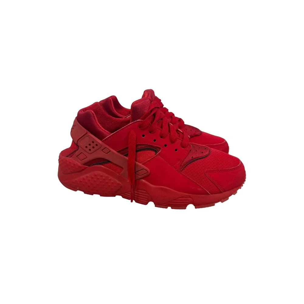 Nike Air Huarache Run Triple Red Kids Sneakers 654275-600 Size 6Y